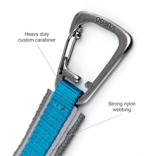 Kurgo 6 in 1 Quantum Leash, Hands Free Leash for Dogs, Running Belt Lead, Crossbody & Waist Belt Style, Reflective, Carabiner Clip, for Training, Hiking, or Jogging, 4 Colors