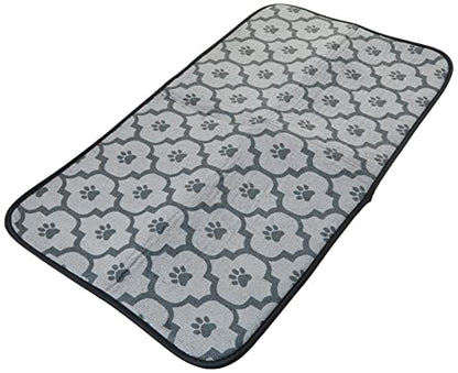 Bone Dry Machine Washable, Ultra Absorbent Pet Mat, Large, 14 x 24, Gray Lattice - color: Gray Lattice, size: 14"L x 24"W
