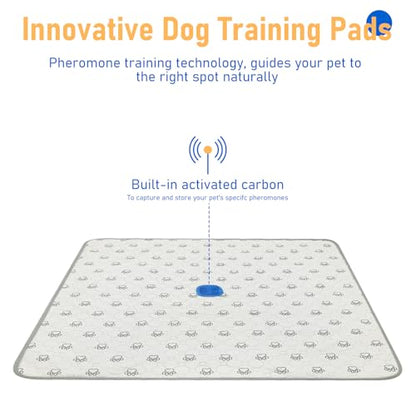 2Pack Washable Pee Pads for Dogs, Reusable Puppy Pads Pet Training Pads with Activated Carbon Pheromone Attraction Targets, Waterproof & Non-Slip Dog Pee Pads for Housebreaking (18"x24") - size: 18"x24" (Pack of 2)