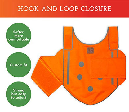 SPOT THE DOG! Reflective Dog Vest - High Visibility Safety Dog Accessories, Fluorescent Dog Apparel for Walking, Hiking & Camping, Hunting (Blaze Orange, XL) - size: X-Large