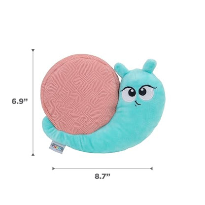 Outward Hound Coated Critterz Dog Toy – Plush & Molded Texture, Squeaky Fetch, Small & Medium Dogs, Snail, 8.7" - color: Coated Critterz Snail