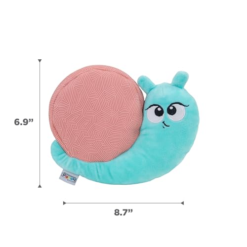 Outward Hound Coated Critterz Dog Toy – Plush & Molded Texture, Squeaky Fetch, Small & Medium Dogs, Snail, 8.7" - color: Coated Critterz Snail