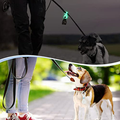 Dog Poop Bag Holder for Leash Waste Bag Carrier Dog Poop Bag Dispenser for Walking Running Bicycle Accessory 2 pieces (White) - color: White