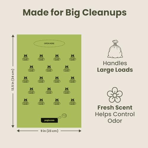 Pogi’s Dog Poop Bags – Leak-Proof & Extra Thick Pet Waste Bags with 2 Holders (Fresh Scent, 50 Rolls, 750-Count) - color: Scented, size: 1 Count (Pack of 750)