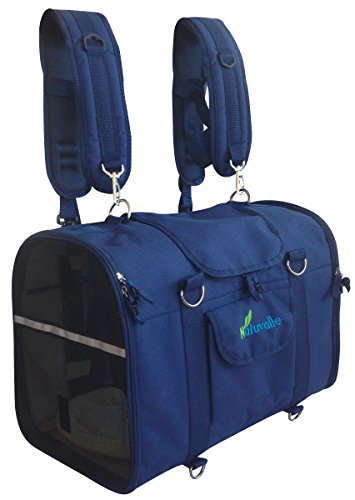 6 in 1 Sturdy pet Carrier Backpack & Front/Chest pet Carrier & Shoulder & pet Hand Carrier Bag & Car Crate & 2 Positions Carrier to fit Under Airplane Seats -Size XXS for Teacup Pets max. 8 Lb. - size: XXS: For TEACUP pets MAX 10" heigh & 10 Lb