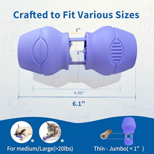 PetClan Chewise Bully Stick Holder, Ultimate Secure Heavy Duty, BPA-Free Safety Device for Dogs, Fits Various Bully Sticks and Dog Sizes - color: Purple, size: Standard