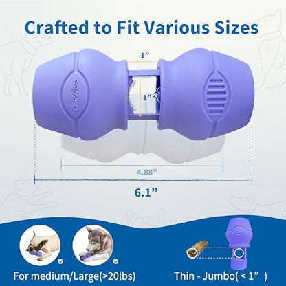 PetClan Chewise Bully Stick Holder, Ultimate Secure Heavy Duty, BPA-Free Safety Device for Dogs, Fits Various Bully Sticks and Dog Sizes - color: Purple, size: Standard