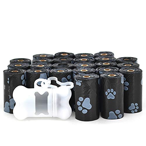 Best Pet Supplies Dog Poop Bags for Waste Refuse Cleanup, Doggy Roll Replacements for Outdoor Puppy Walking and Travel, Leak Proof and Tear Resistant, Thick Plastic - Black, 360 Bags (BDP-360T) - color: Black, size: 360 Bags