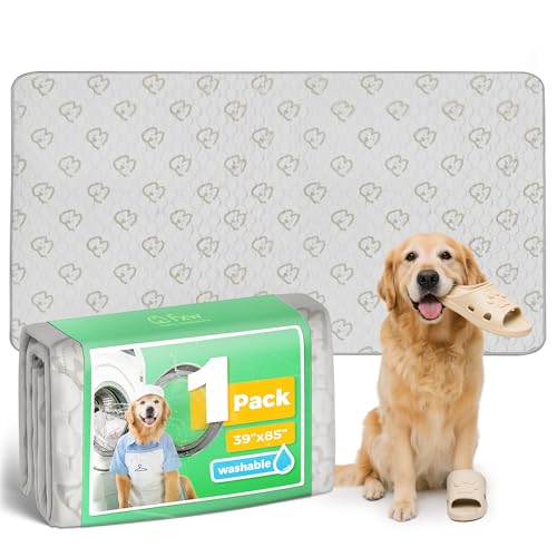 FXW Washable Pee Pads for Dogs, Puppy Pads with Super Absorbent, Specifically Designed for FXW Rollick/Homeplus 24inch 8 Panels Dog Playpen, 39" x 85" Rectangle, Khaki, 1 Pack - color: Khaki, size: 39" x 85" (1 Pack)