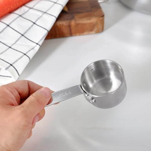 KEAWELL Premium Dog and Cat Food Measuring Cup 18/10 Stainless Steel (1, 1/3 Cup) - size: 1/3 Cup