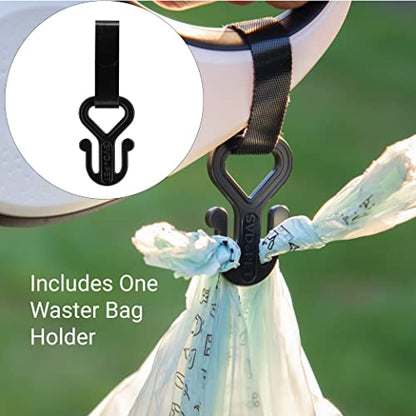 SVD.PET Dog Poop Bags, 120 Unscented Doggie Poo Bags, with Waste Bag Holder, Extra Thick With 100% Leak-Proof Guarantee (8 Rolls, 120 count) - color: 120 Poop Bags w/ Black Holder