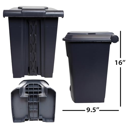 Doo Dumpster Set! (Fully Assembled) 5.2 GALLONS - The Biggest Outdoor Dog Poop Can On The Market. Odor Free, Dog Poop Can with Poop Scoop, Lid & Step Pedal, Outdoor Waste Can