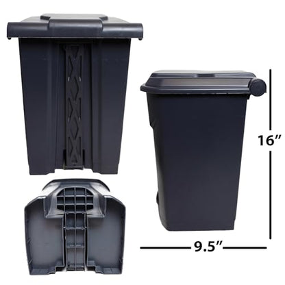 Doo Dumpster Set! (Fully Assembled) 5.2 GALLONS - The Biggest Outdoor Dog Poop Can On The Market. Odor Free, Dog Poop Can with Poop Scoop, Lid & Step Pedal, Outdoor Waste Can