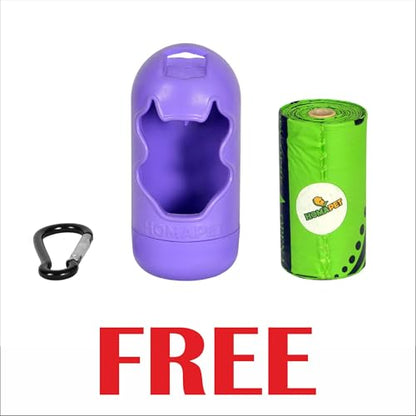 Homapet. Braided Rope Dog Leash 6 Ft with Comfortable Padded Handle Reflective Threads with Poop Bag Dispenser for Large Dogs (Violet/Yellow 6FT-1/2) - color: Violet/Yellow