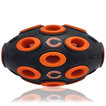 First NFL Chicago Bears Football Treat Dispensing Toy for Dogs and Cats, Interactive Fun, Natural Rubber - color: Chicago Bears