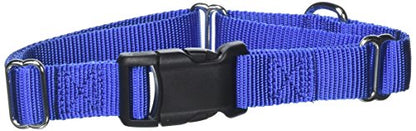 GOGO Pet Products Martingale Gentle Training Collar, Medium/Large, Blue - color: Blue, size: Med/Lrg (1" web width)