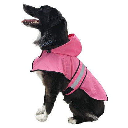 FROGG TOGGS Dogg Toggs Raincoat, Pink, Size LG - color: Pink, size: Large