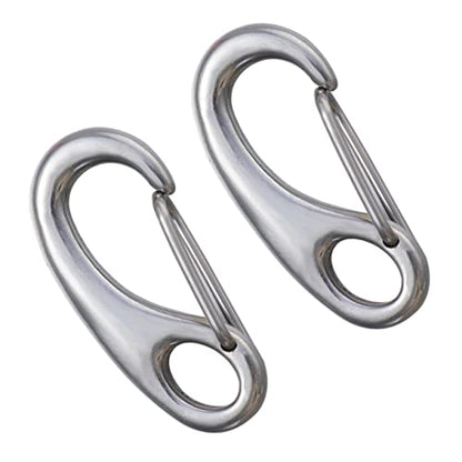 YARNOW 2pcs Stainless Steel Dog Tag Clips for Id Tag Attachments Easy Off for Dogs Cats