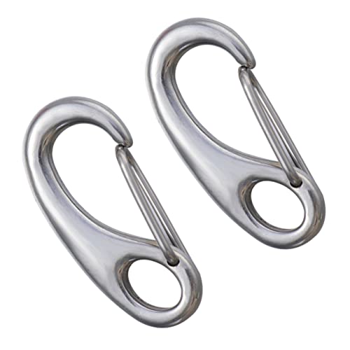 YARNOW 2pcs Stainless Steel Dog Tag Clips for Id Tag Attachments Easy Off for Dogs Cats