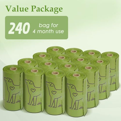 240 Count Lavender Scented 13” x 9” Dog Poop Bags Rolls, Leakproof Strong & Sturdy Waste Bags for Doggie Cat Pet - style: 240 Lavender