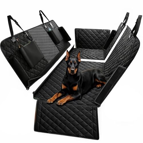Lume Collective Co. Premium Dog Car Seat Cover – 6-in-1 Detachable Full Car Coverage, Heavy-Duty Waterproof Fabric, Door Protection Guards & Non-Slip Base – Modular Dog Seat Cover for Cars & SUVs