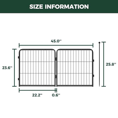 FXW Instant Unleashed Dog Playpen, Portable Pet Fence for Outdoor, RV Trips, and Camping, 24inch, 4 Panels for Puppy and Small Dogs│Patented - size: 24"H
