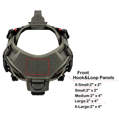 ICEFANG GN3 Tactical Dog Harness with 6X Buckle,Dog Molle Vest with Handle,3/4 Body Coverage,Hook and Loop Panel for ID Patch,No Pulling Front Clip (M (25"-31" Girth), Ranger Green) - color: Ranger Green, size: Medium (Pack of 1)