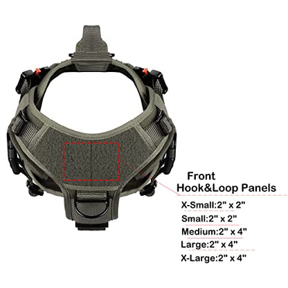 ICEFANG GN3 Tactical Dog Harness with 6X Buckle,Dog Molle Vest with Handle,3/4 Body Coverage,Hook and Loop Panel for ID Patch,No Pulling Front Clip (M (25"-31" Girth), Ranger Green) - color: Ranger Green, size: Medium (Pack of 1)