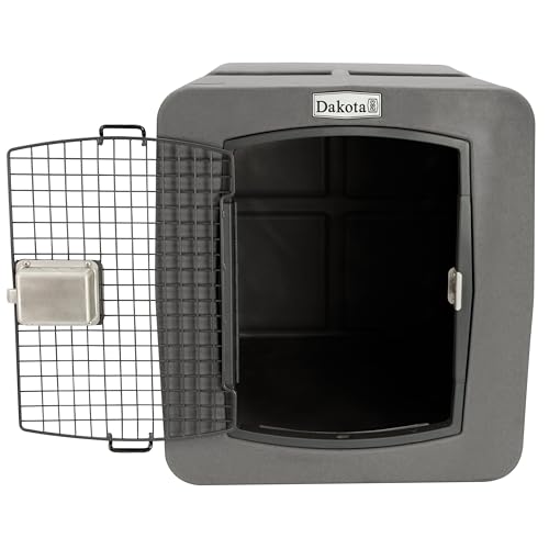 dakota283 Dakota 283 Large Kennel -Frame Door- Dark Granite - color: Dark Granite, size: Large