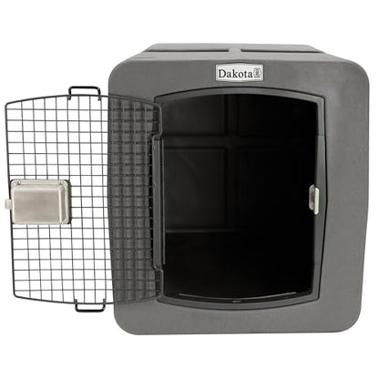 dakota283 Dakota 283 Large Kennel -Frame Door- Dark Granite - color: Dark Granite, size: Large