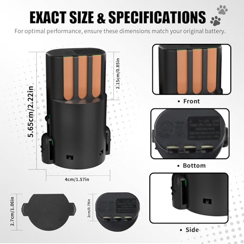 Replacement Battery Compatible with Wahl Arco SE Pet Clipper, 4-Pack | 2.4V 2100mAh NiMH rechargeable cell for grooming. Replaces parts 0114-300, 1854-7988. Check your clipper model before buy. - color: 4 Packs