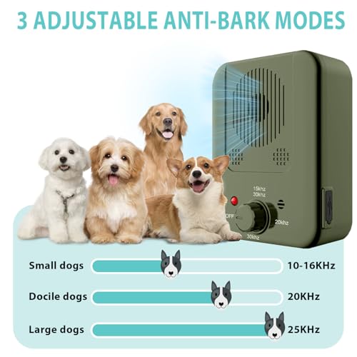 Anti Barking Device, Dog Barking Control Device for Dogs, Dog Barking Deterrent Devices, Ultrasonic Dog Barking Silencer for All Dogs Indoor Outdoor, Bark Box Stop Dog from Barking (Green)