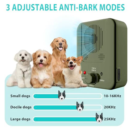 Anti Barking Device, Dog Barking Control Device for Dogs, Dog Barking Deterrent Devices, Ultrasonic Dog Barking Silencer for All Dogs Indoor Outdoor, Bark Box Stop Dog from Barking (Green)