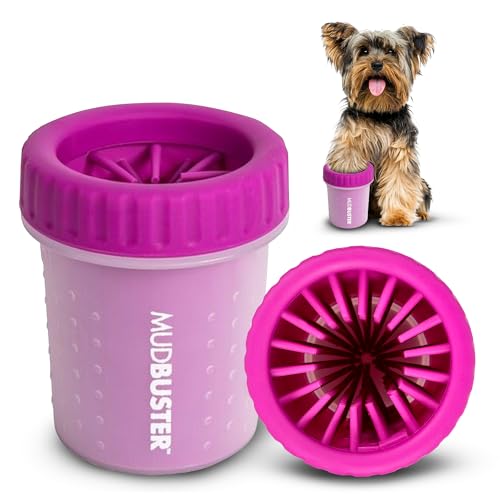 Dexas MudBuster Portable Dog Paw Cleaner, Small, Fuchsia - Premium Quality Pet Accessory - color: Fuchsia, size: Small without Lid