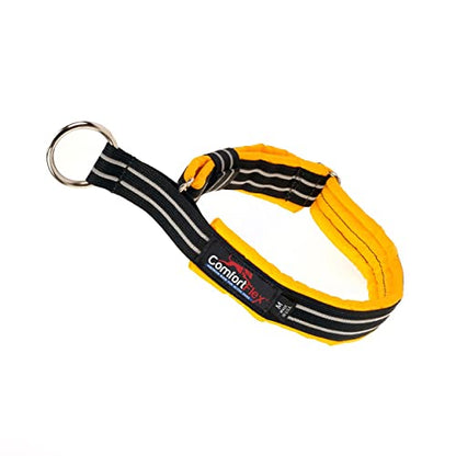 ComfortFlex Limited Slip Martingale Collar, Small, Saffron Yellow | American made, designed, cut, assembled, sewn in USA, wide escape proof martingale design, premium padding, gentle control - color: Saffron, size: Small