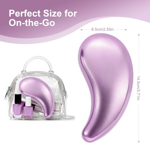 Small Dog Brush- Grooming Tool for Teddy, Yorkies, Maltese, Shih Tzu, Chihuahua - Puppy Hair Brush (Electroplating Purple) - color: Electroplating Purple