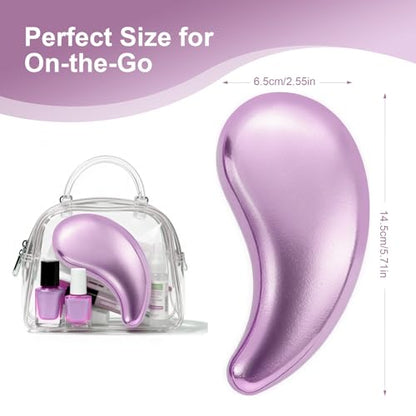 Small Dog Brush- Grooming Tool for Teddy, Yorkies, Maltese, Shih Tzu, Chihuahua - Puppy Hair Brush (Electroplating Purple) - color: Electroplating Purple