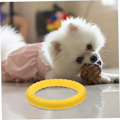 Yardwe Durable Dog Chew Bouncy Molar Ring for Sized Dogs Interactive Teething Accessory for Active Play and Training Pet Biting