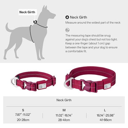All-Weather Dog Collar Reflective Adjustable Soft Nylon QR Code Anti-Lost Collar Breathable with Quick-Release Buckle Patent Alloy Ring for Small Medium Large Dog (Super Reflect-Black, S) - color: Super Reflect-Black, size: S