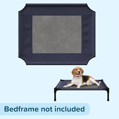 Elevated Dog Bed Cover - 30x24-Inch Replacement Pet Bed Cover with Mesh Panel - for Indoor/Outdoor Use - Dog Cot Not Included by PETMAKER (Blue) - size: Medium