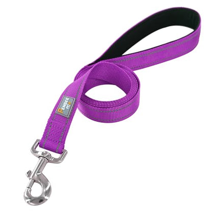 Reflective Dog Leash 6 FT Padded Handle Nylon Dogs Leashes for Small Dogs Dark Magenta - color: Refl Magenta, size: Small : 5/8" x 6 FT