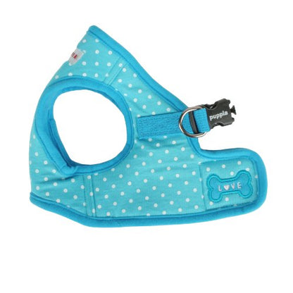 Puppia Dotty Step-in Vest Dog Harness No Pull No Choke Easy Wear Training Walking for Small Dog, Large, Sky Blue - color: Sky Blue, size: Large