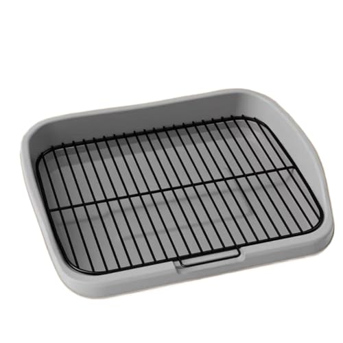 Mesh Dog Potty Tray Removable Stable Structure - Indoor/Outdoor Dog Training Toilet Litter Box for Small & Medium Dogs(Grey) - color: Grey