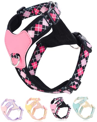 Petank Black Medium Dog Harness for Medium Dogs, No Pull Dog Harness with 2 Leash Clips, Puppy Harness, Adjustable Dog Vest Harness (Black, M) - color: Black, size: M