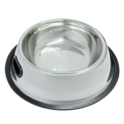 SHSlumex 2Packs Stainless Steel Pet Bowl with Anti-Skid Rubber Base for Small/Medium/Large Pet, Perfect Dish, Dogs Feeder and Water Choice Puppy Cat Kitten