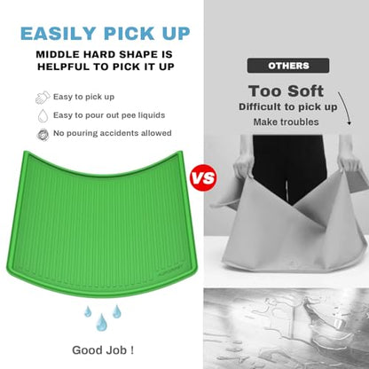 Pee Pad Holder, Puppy Pad Holder, 24" x 24" Heavy Silicone Pee Tray Mat for Dogs with Clips, Reusable, High Edge, Leak-Proof Toilet Training Pad for Potty, Doggy Baby, Cat, Rabbit Pets