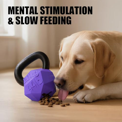 MECOOL Indestructible Dog Toy for Aggressive Chewers - Heavy Duty Chew Ring with Durable Nylon and Treat Dispenser Rubber Base, Interactive Food Puzzle Dog Chew Toy,Large Purple - size: L Purple