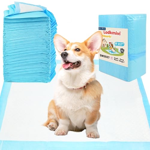 Thick Odor Neutralizing Disposable Dog Training Pads Heavy Duty Absorbent Pet Pee Pads for Dogs Odor Control Ultra Absorbent Dog Training Pads Large Size (50, M)