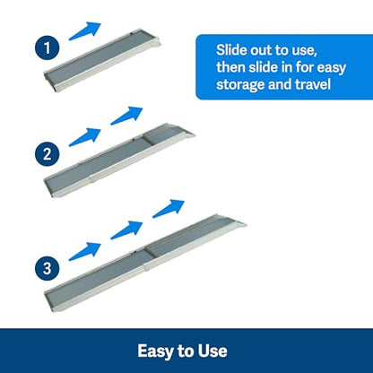 PetSafe Happy Ride Telescoping Dog Ramp, Portable Pet Ramp for Cars, Trucks & SUVs with Adjustable Sizing - size: Standard