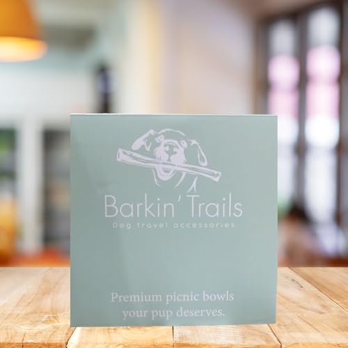 Barkin’ Trails Travel Dog Bowls, Portable Outdoor Water, BPA-Free Water Bowl Set, Food Grade Plastic Dog Travel Bowl, Dog Camping Essentials, Travel Container - color: Icy Blue